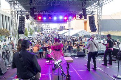 Las Cafeteras at the PG&E Park Avenue Stage. Credit: Robert Birnbach
